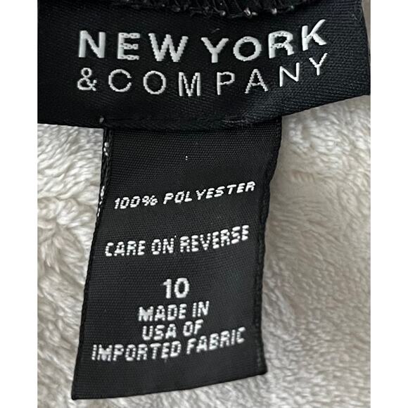 NY & CO MIDI COCKTAIL/PARTY DRESS, WOMENS, 10, BLACK & WHITE CIRCULAR PATTERN - Picture 10 of 11